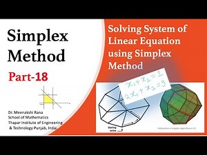 Simplex Method | Part 18| Solving System of Linear Equations using Simplex method