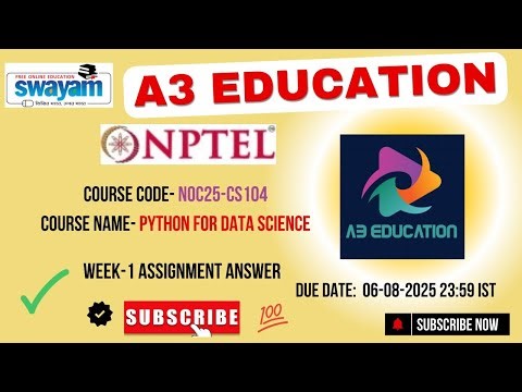 NPTEL Python for Data Science Week 1 Assignment Answers | July–Dec 2025 | NOC25-CS104 | IIT Madras