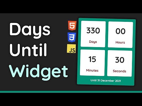 Build a "Days Until" Countdown Timer with HTML, CSS & JavaScript - Beginner's Project Tutorial