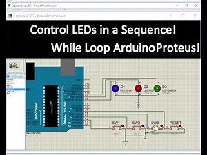 LED Sequential control using manual Switch - Arduino Proteus Simulation tutorial # 29