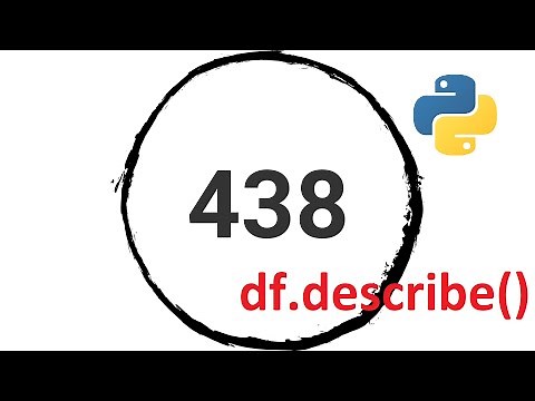 Learn Python Pandas| Video 6 - the describe() function