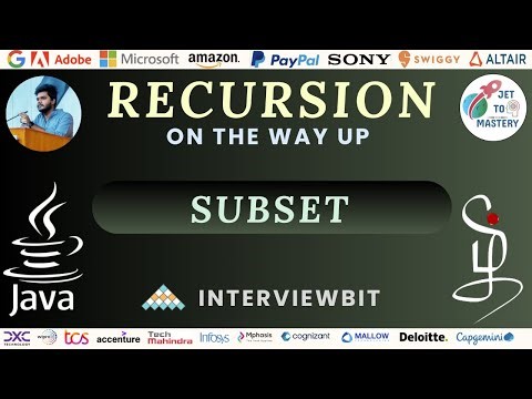 Subset || INTERVIEWBIT || DSA || RECURSION & BACKTRACKING || JAVA || TAMIL