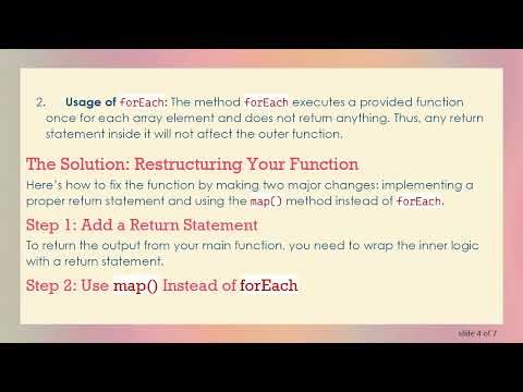 How to Fix Your JavaScript Function That Isn't Returning Values