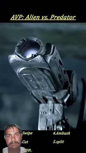 Alien vs. Predator (2004) - Predator's Spear Strike Kills Alien Instantly.