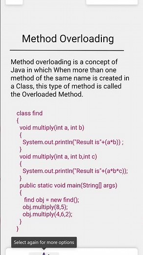Method Overloading In Java #methodoverloading #method #java #javainterviewquestionsandanswers