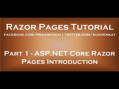 ASP NET Core razor pages introduction