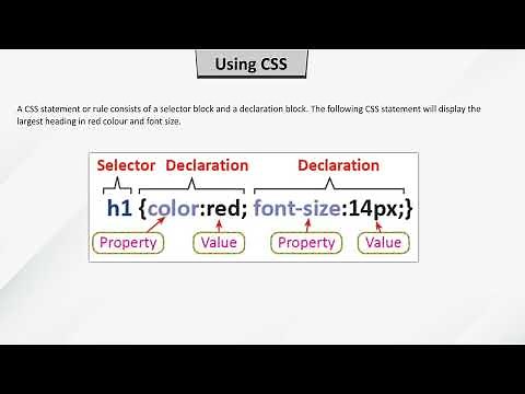 Class 7 - Ch 4 - Introduction to HTML5 and CSS