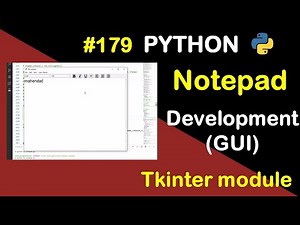 How to Create Notepad software in python by using Tkinter module // Complete Python tutorial(2020)