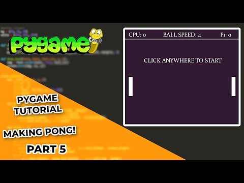 Pygame Pong Beginner Tutorial in Python - PART 5 | Adding player feedback