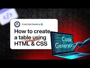 How to Create & Style Tables in HTML and CSS