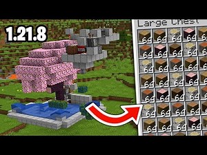 EASIEST TREE FARM EVER! Minecraft 1.21.8 JAVA (ALL TYPES OF WOODS)