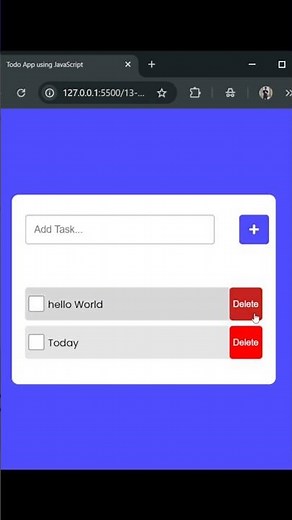 Simple Todo App with JavaScript | Add, Delete, and Mark Tasks
