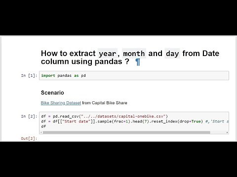 Python - How to extract Year, Month and Day from Datetime column using pandas ?