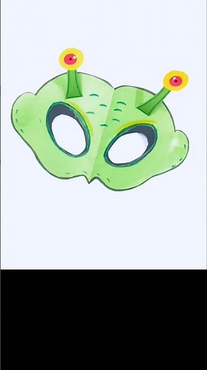 Easy Alien Face Mask/ Paper Facemask/#short #diy #alienmakeup #trendingshorts
