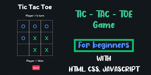 Create a simple Tic-Tac-Toe game using HTML, CSS, JavaScript