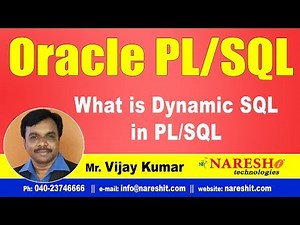 What is Dynamic SQL in PL/SQL | Oracle PL/SQL Tutorial Videos | Mr.Vijay Kumar