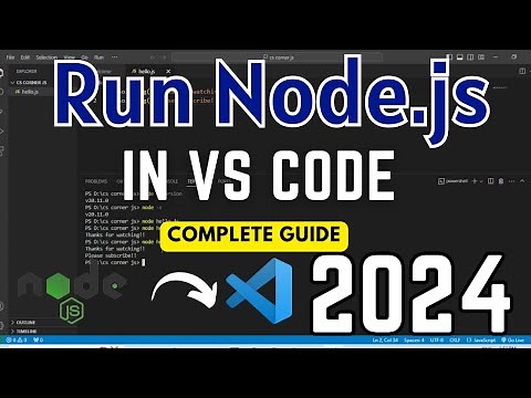 How to Run Node.js in VS Code on Windows 10/11 [2024] | Setup Node.js in VS Code | Node.js Tutorial
