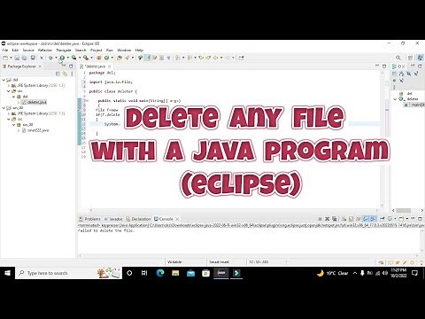 how to delete a file with java programming language in eclipse | delete any file with java program