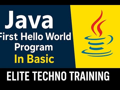 Java - First Hello World Program In Basic level | Elite Techno Training