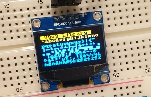Tutorial – Using the 0.96″ 128 x 64 Graphic I2C OLED Displays with Arduino