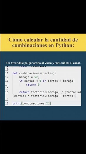 Cómo calcular la cantidad de combinaciones en Python (AJTekniko)