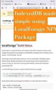 Gen Z JavaScript: Persistent Data Storage for Large Datasets (LocalForage Explained) #indexedDB