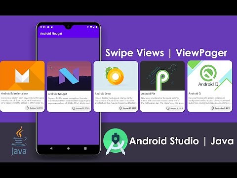 Swipe View using ViewPager | Android Studio | Java