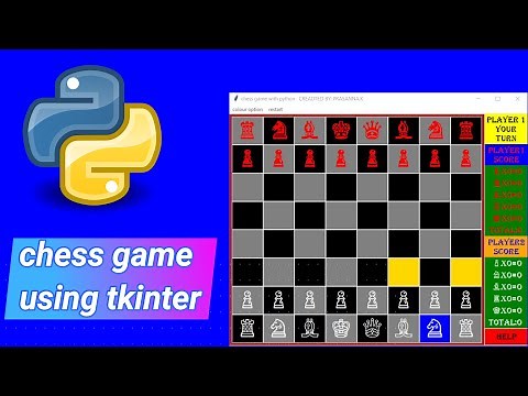 Chess game using Tkinter module in python || how to download it || game play demo