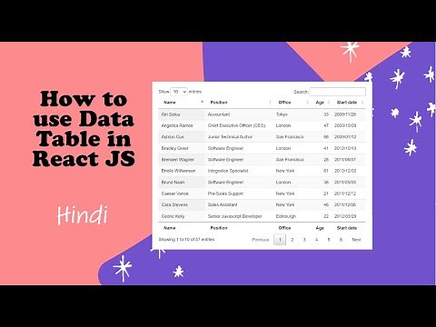 How to use Datatable in ReactJS