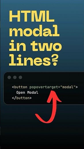 The easiest way to implement modals in HTML!