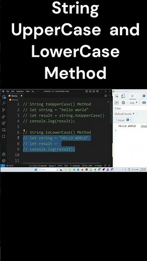 String UpperCase and LowerCase Method in JavaScript