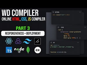 Create Online HTML, CSS, JavaScript Compiler with MERN Stack Part 3 | Portfolio Project 2024