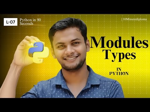 Types of Modules in Python 🔥 | Built-in vs User-Defined Modules Explained ⏳ | Hindi + English