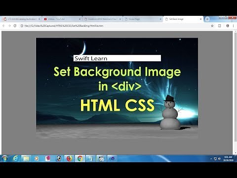 How to add background image in div in HTML using CSS.