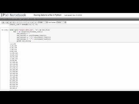 Saving data to a file in Python