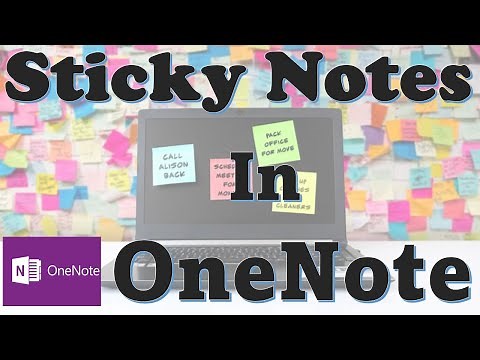 Microsoft OneNote Sticky Notes | How to Create Sticky Notes in OneNote | Sticky notes in OneNote