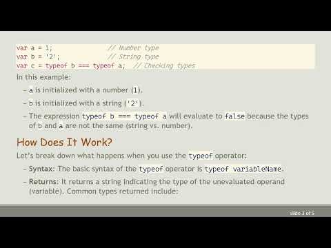 Understanding the typeof Operator: Checking Types in JavaScript