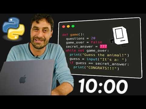 Stanford Professor Codes a Python Game in 10 Minutes