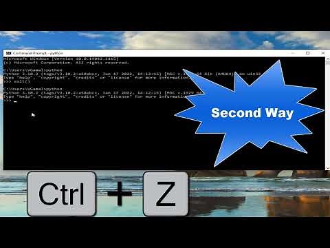 Two ways to exit python interpreter in command prompt and Windows PowerShell