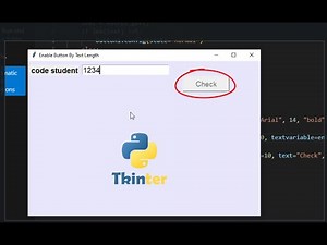 Python tkinter tutorial| Enable Button By Text Length