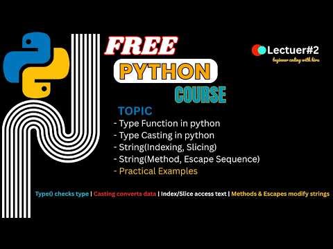 Python Strings Full Tutorial | Slicing, Typecasting, Methods & Functions Explained | Lecture 2
