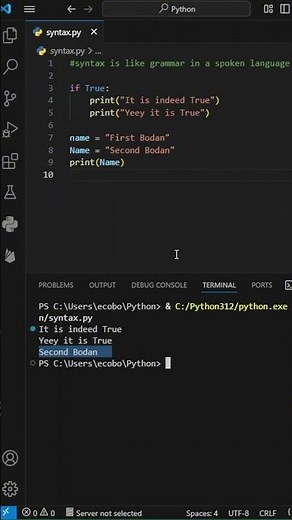Python on Speed ⚡: 4. Basic Syntax Rules in Python
