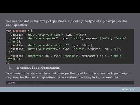 How to Add Radio Buttons, Checkboxes, and Select Fields in a Multi-step JavaScript Form
