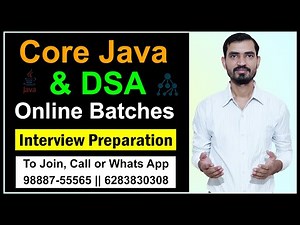 Core Java Interview Preparation & Projects by Deepak || DSA using Java Placement Course