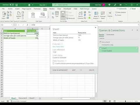 How to refresh data in Excel