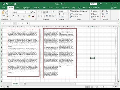How to Create Text Paragraph & Columns in MS Excel (Excel 2007-2019)