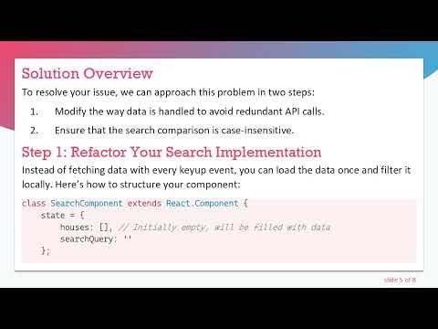 How to Fix Your React Search Bar: Solving the Only First Character Issue