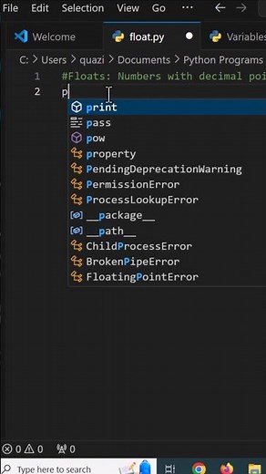 Python Basics Floats Numbers with decimal points #python