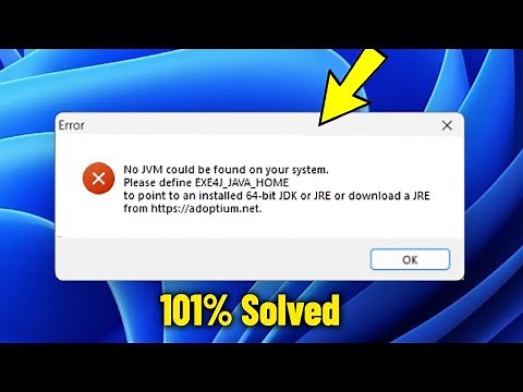 No JVM could be found on your system in Windows 11 / 10 / 8/ 7 - How To Fix Error Install Program ✅