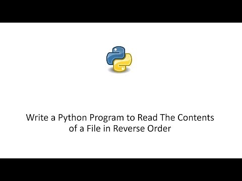 Write a Python Program to Read The Contents of a File in Reverse Order